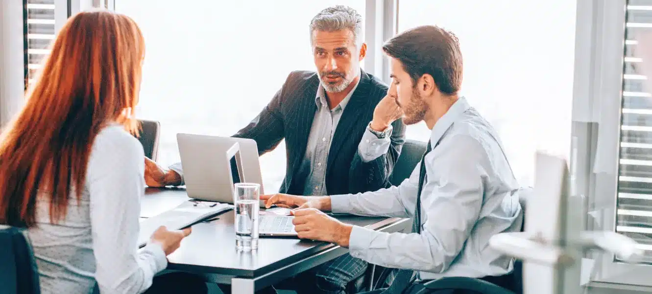 B2B qualitative research taking place in client office
